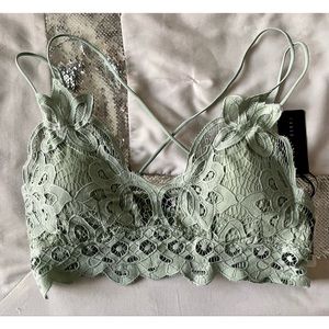 New Mint Lace Push Up Bra Bralette Top XL